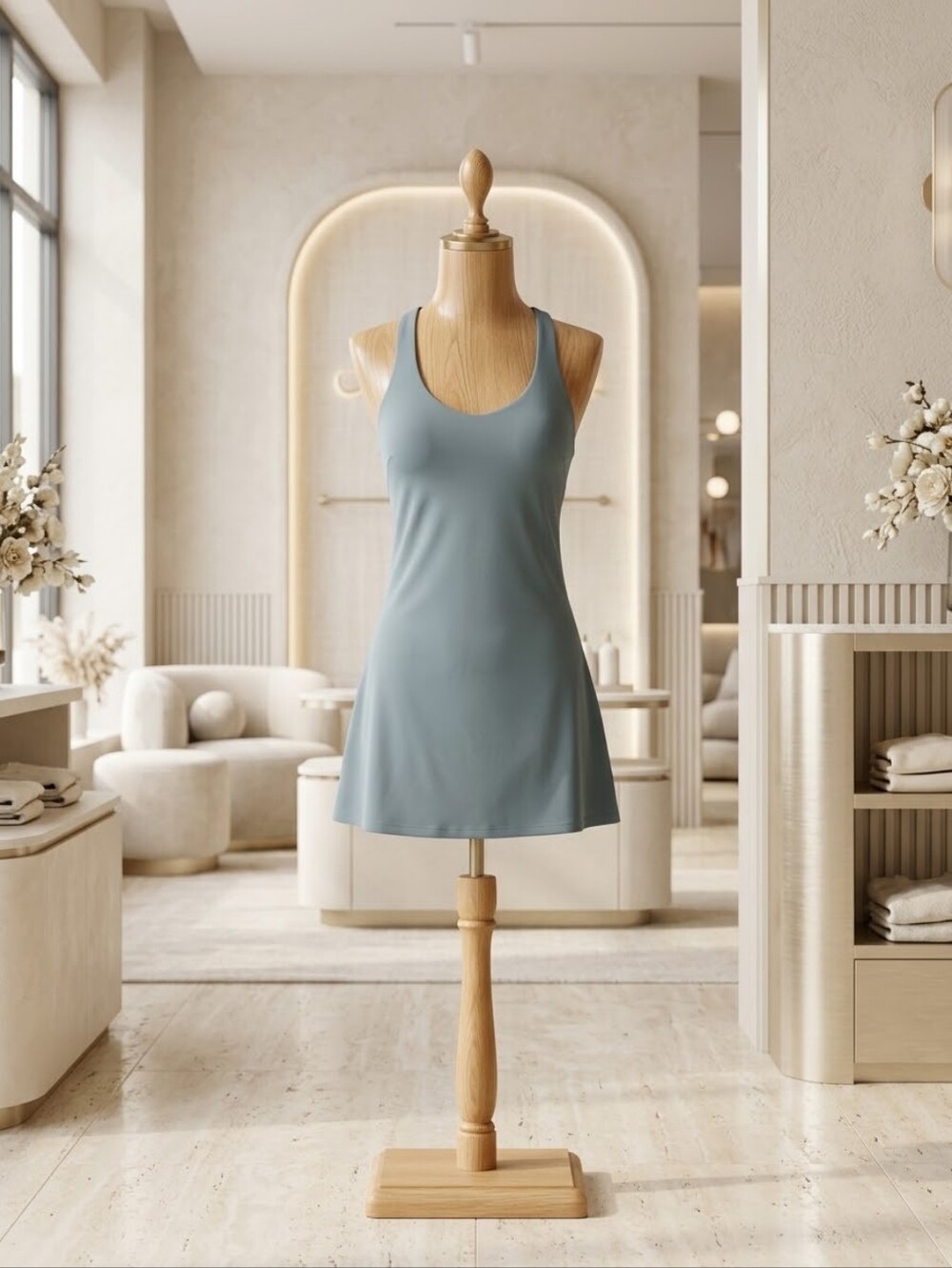 Avia Green Athletic Dress With Shorts, Size Small 4-6